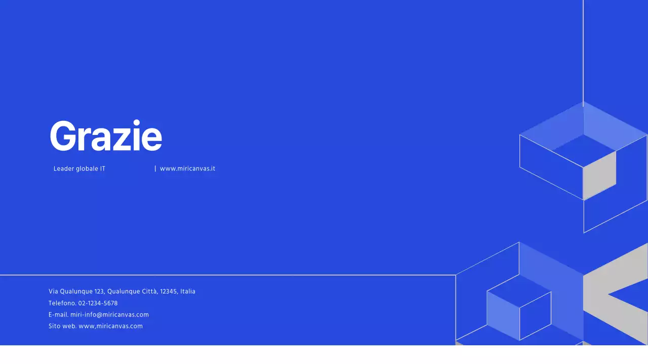 Profilo aziendale dell'azienda IT in blu (presentazione)
