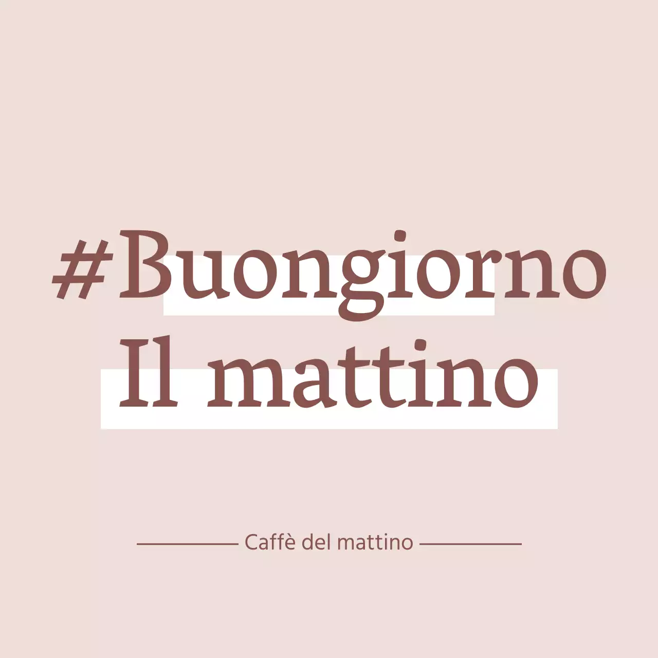 Caffè del mattino
