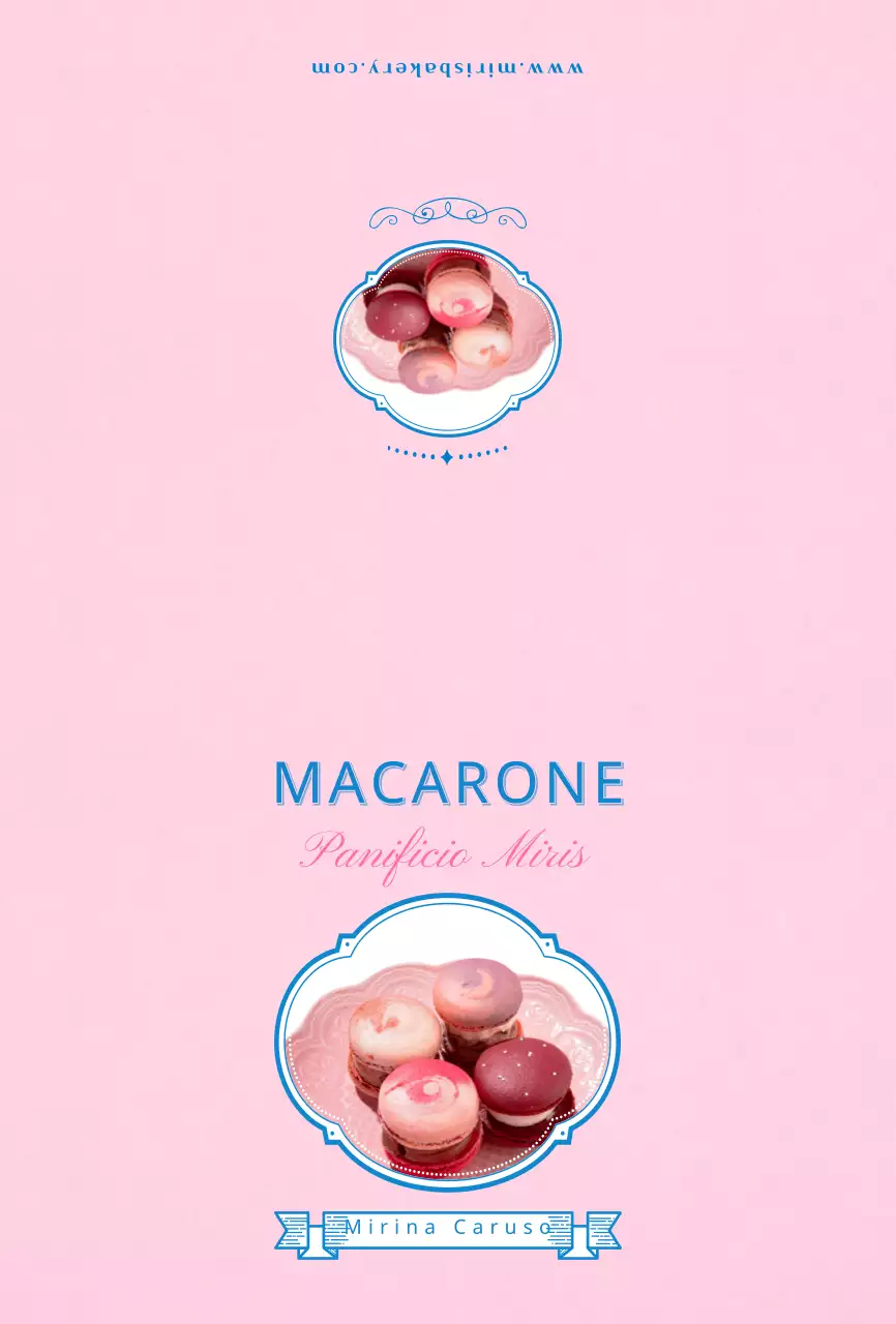 Titolo evidenziato in rosa e blu Guida al Macaron Cafè