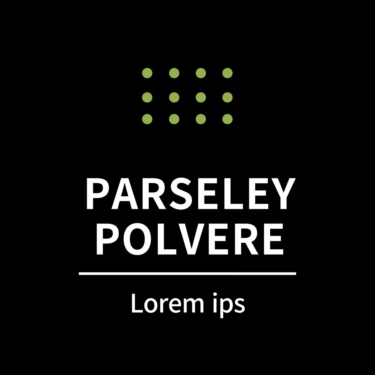 Etichetta semplice nera per spezie prezzemolo adesivo