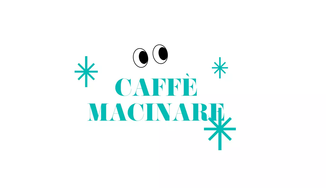 Semplice biglietto da visita con grafica turchese per un caffè