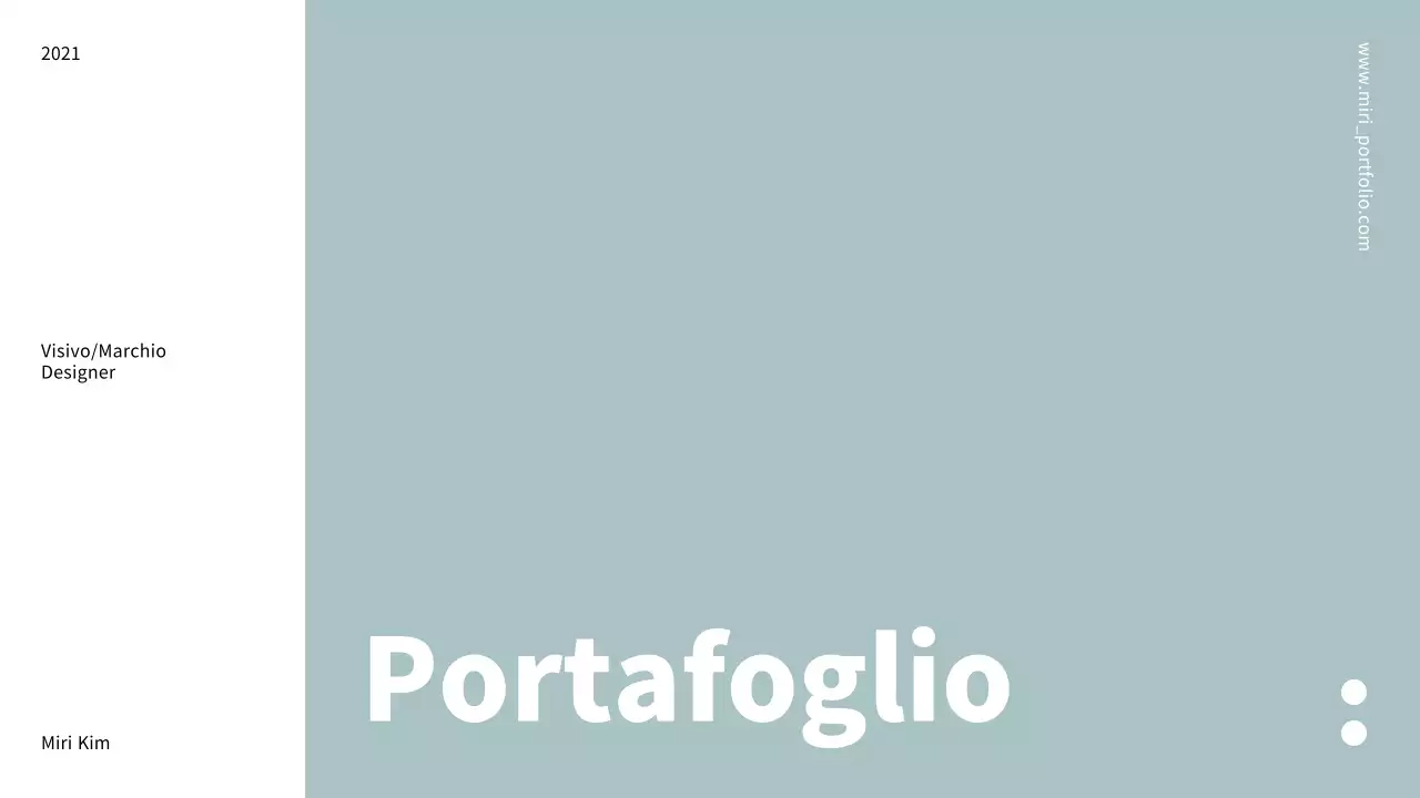 Portafoglio con un layout pulito