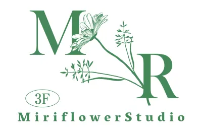 Fiorista con illustrazione di fiori verdi