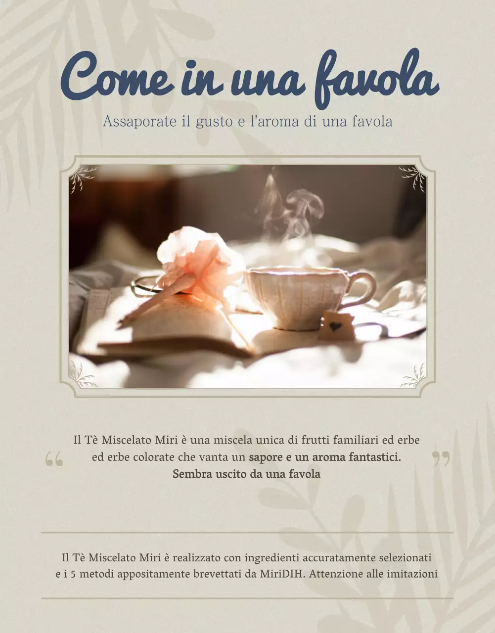 Dettagli sul tè miscelato