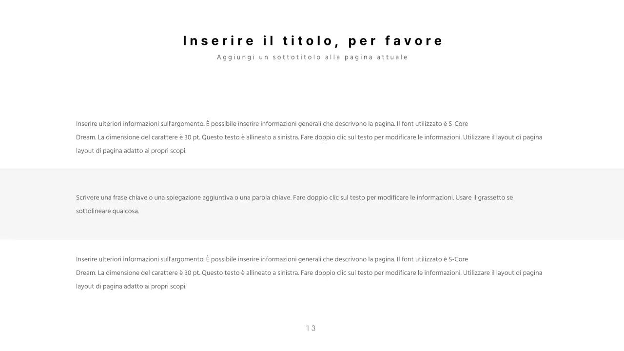 Presentazioni pulite