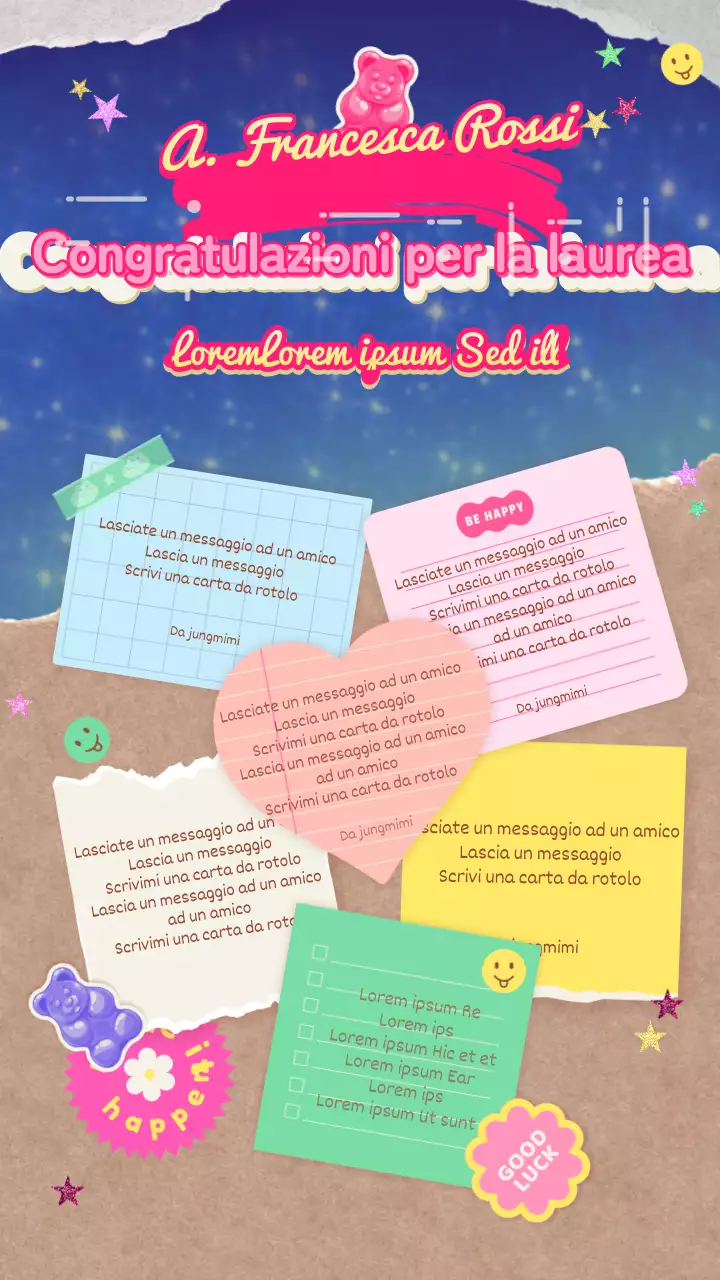 Carta da rotolo rosa marina Daku Celebrazione della laurea