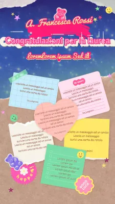 Carta da rotolo rosa marina Daku Celebrazione della laurea