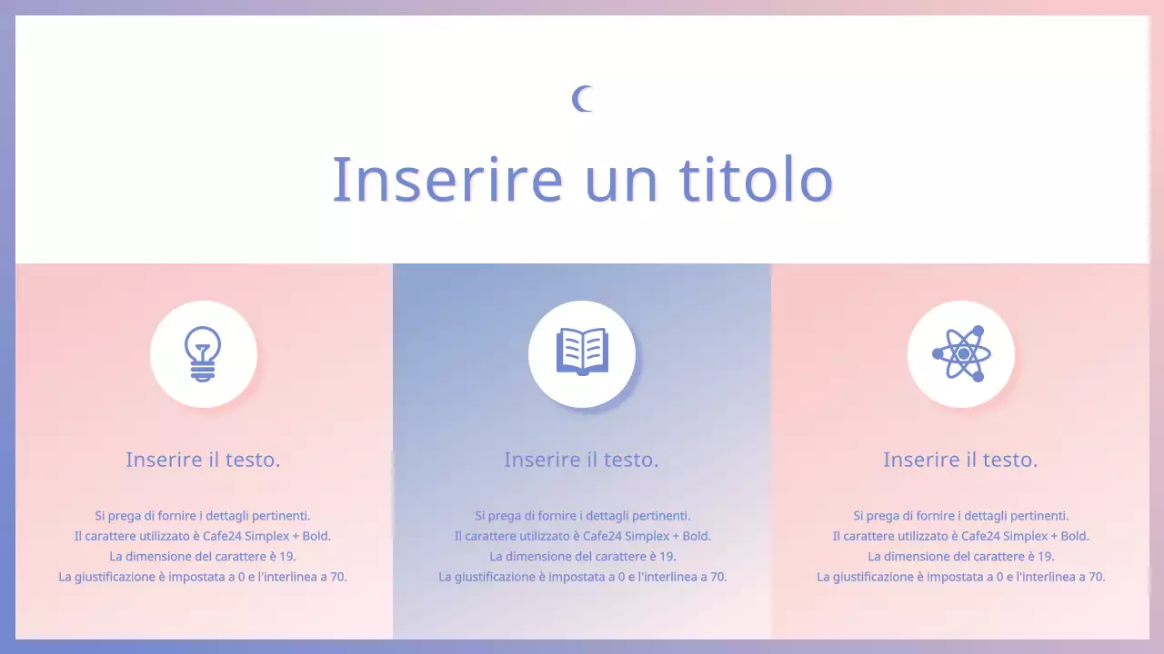 Agenda semplice con gradiente rosa-viola