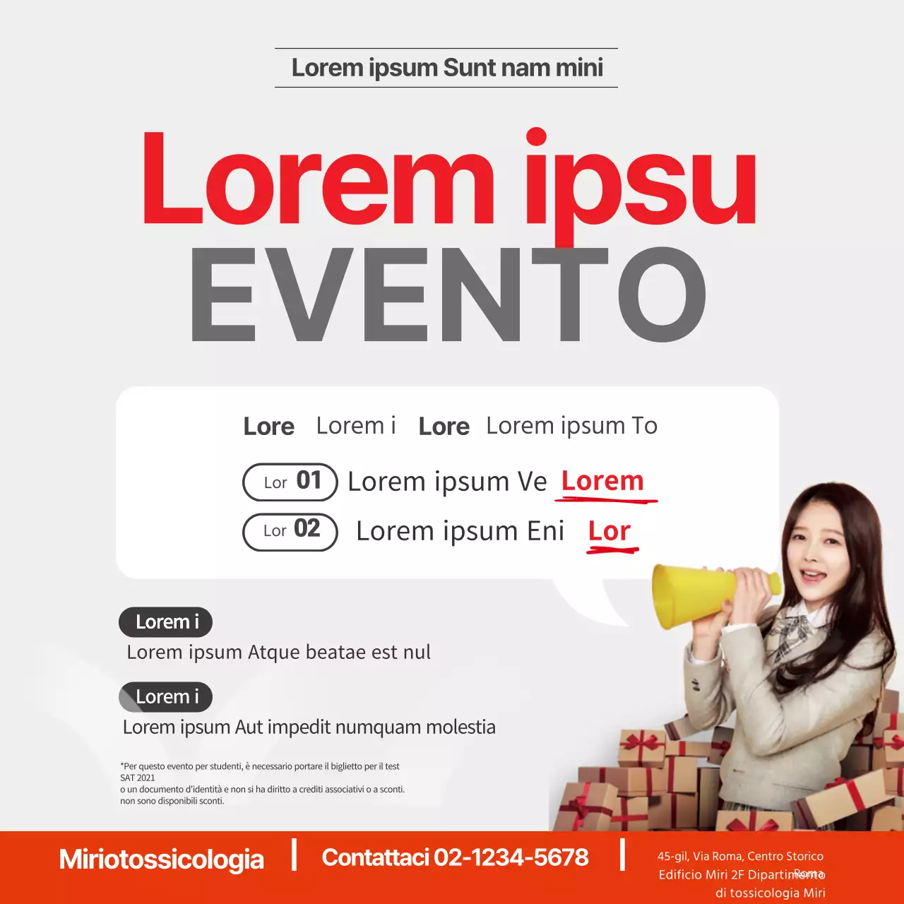 Grigio Rosso Fotografia Evento SATs Promozione Dermatologia