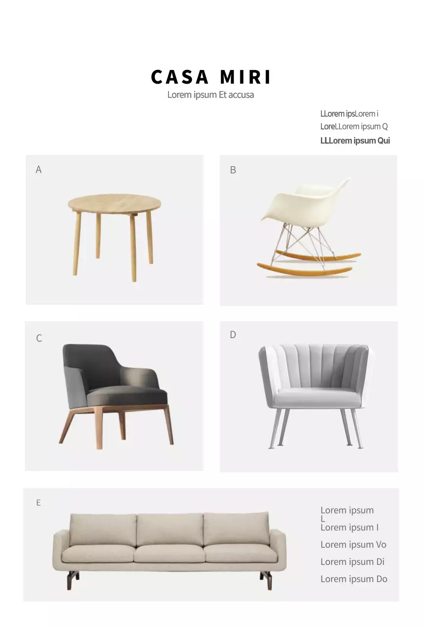 Cartolina interna bianca e moderna per l'introduzione di un prodotto