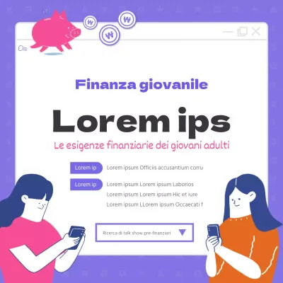 Contenuti dei talk show finanziari in tonalità viola