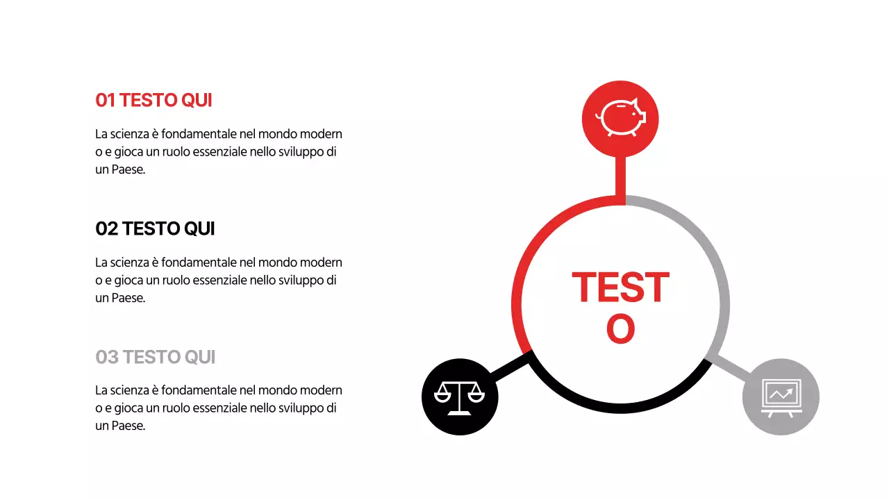 Un'agenda semplice in nero e rosso