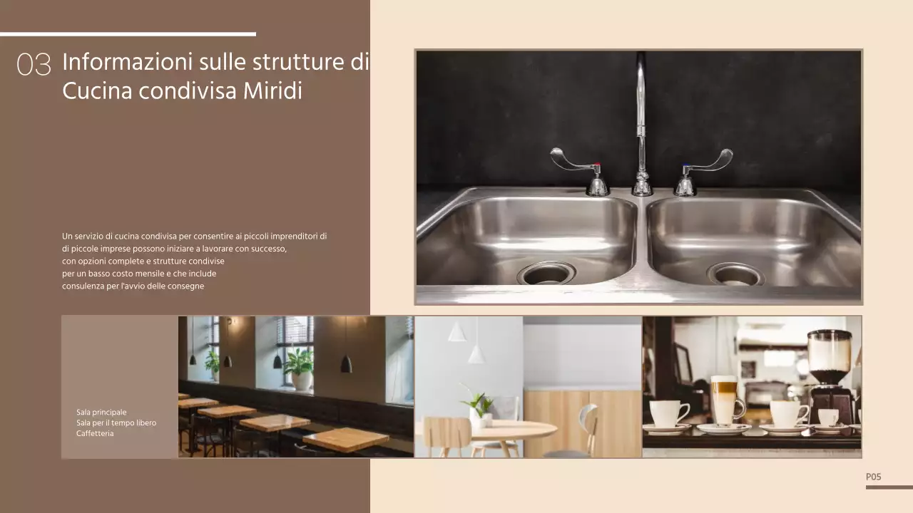 Cucina semplice marrone condivisa Proposta di ingresso Presentazione PPT