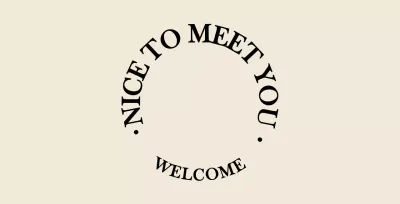 Simple, emotional text style in light brown and black