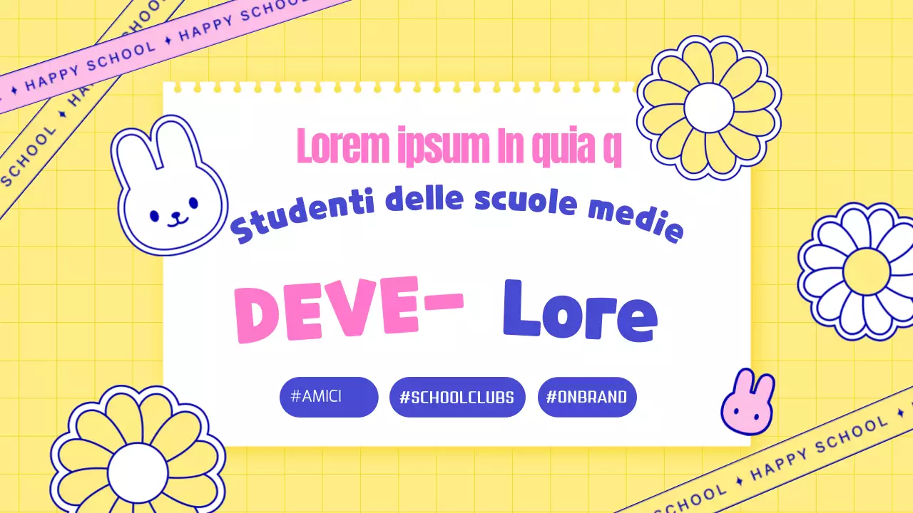 Un semplice post di know-how pre-scolastico blu e giallo