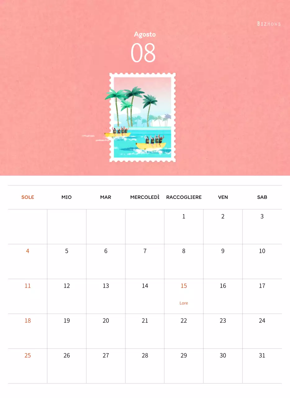 Illustrazioni di francobolli con un concetto caldo