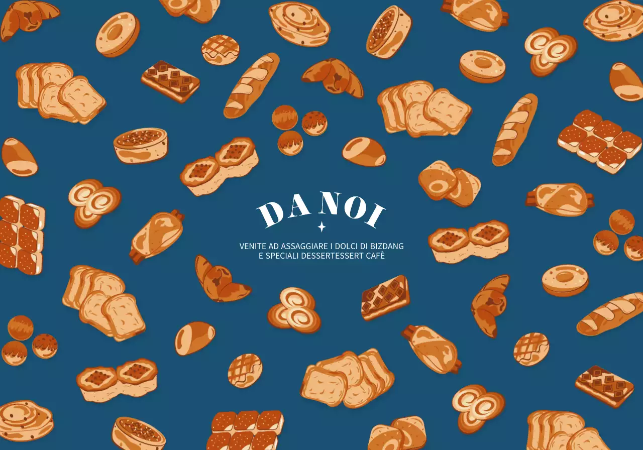 Simpatiche illustrazioni rotonde di dessert in diversi colori Stile combinazione di motivi per prodotti personalizzati