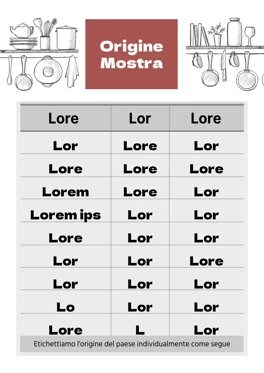 Illustrazione rossa origine ristorante pulito