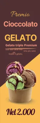 Promuovere il gelato marrone giallo liscio