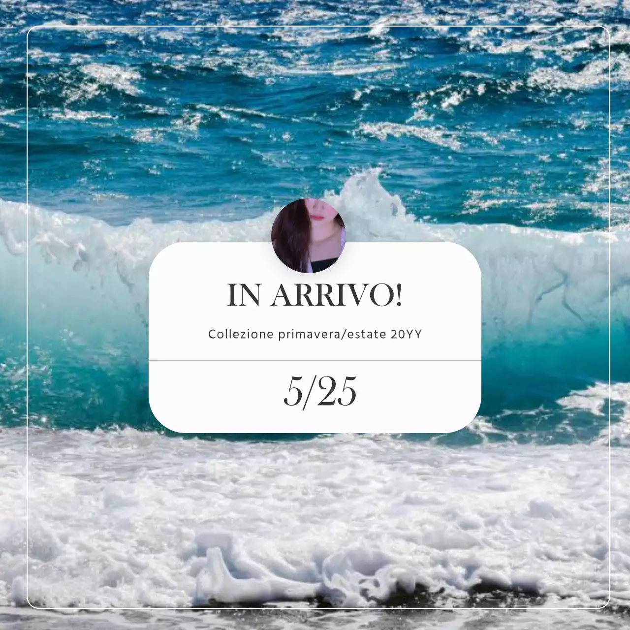 Pacchetto di layout fotografici di concetto Spiaggia blu del mare