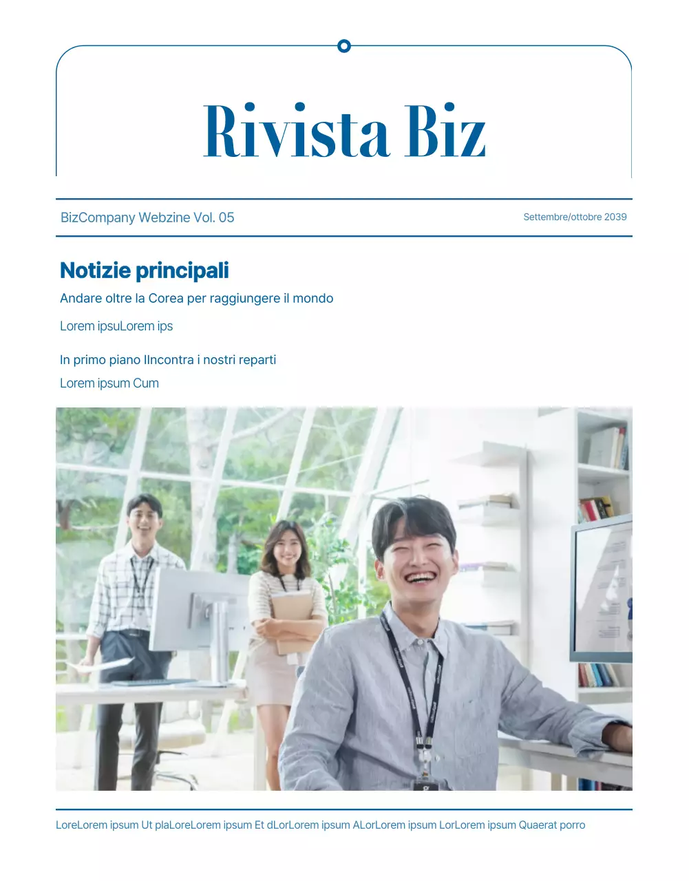 Turquoise Clean OnlineRivista d'affariCultura aziendaleWebzine Newsletter aziendaleNews Business