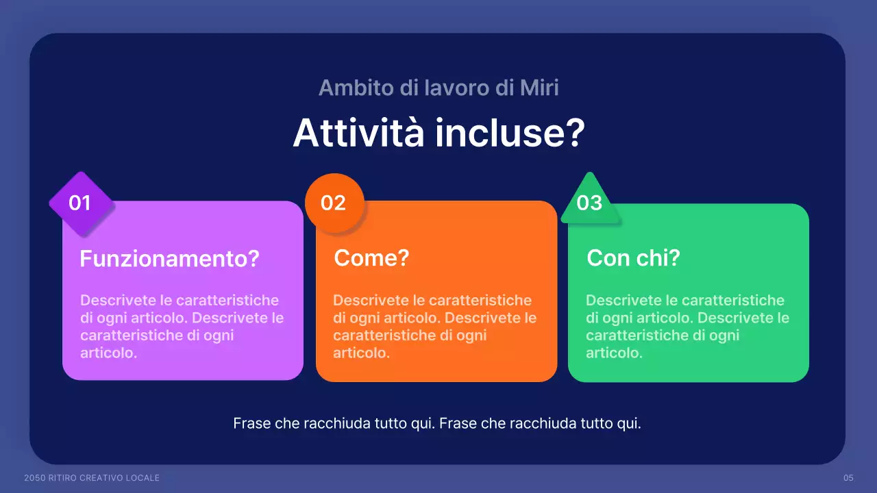 Reclutamento di creativi locali con forme in blu marino e colori d'accento