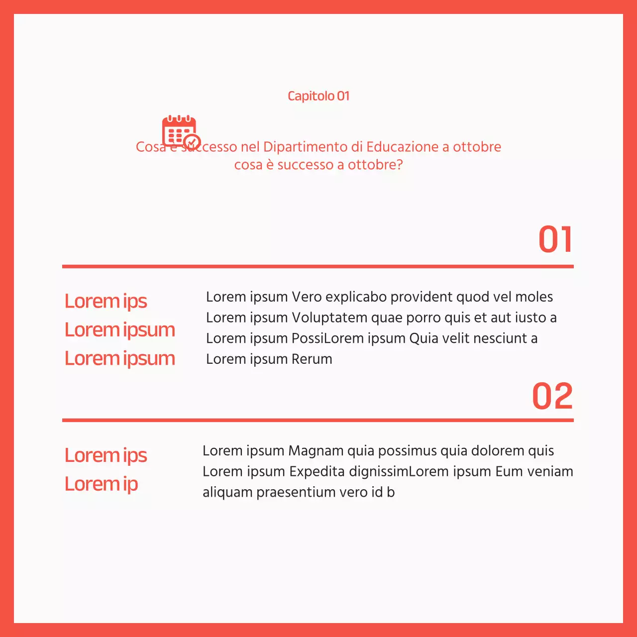 Notizie mensili del Dipartimento universitario semplice di Red