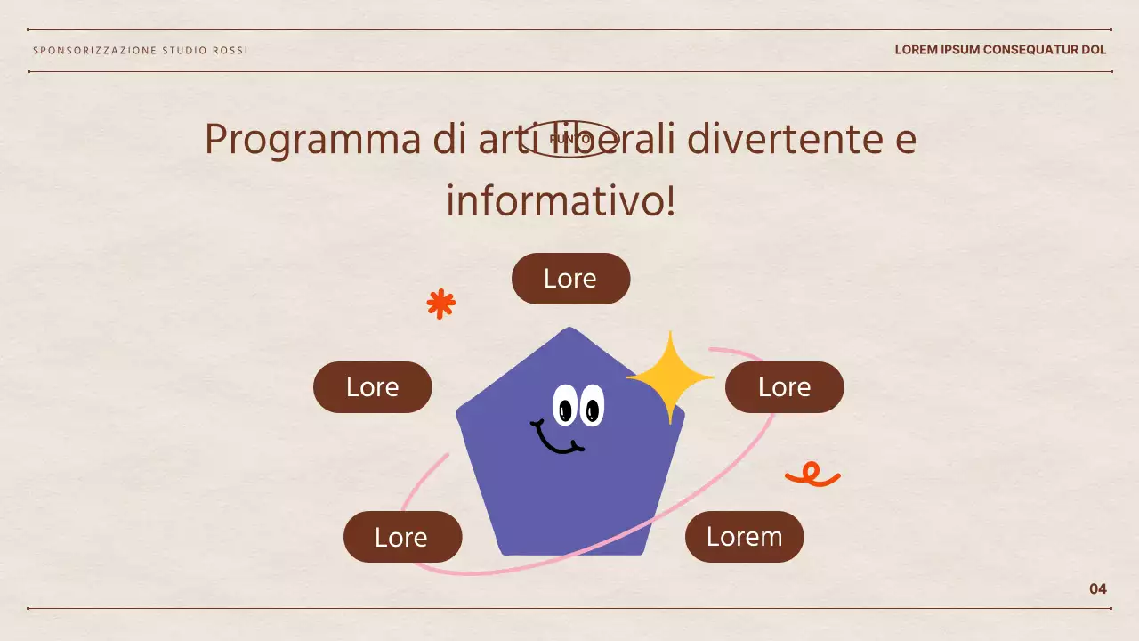 La proposta del talento web Hyun Chan con uno sfondo di carta e forme geometriche colorate