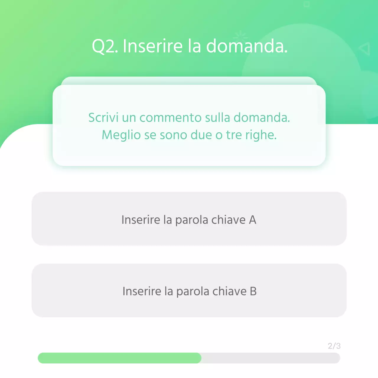 Concetto di test psicologico semplice con gradienti