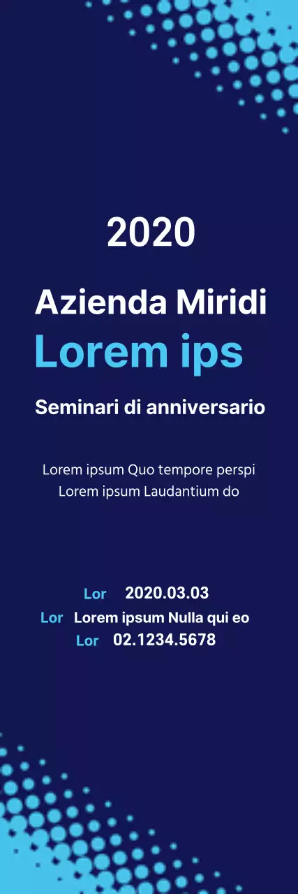 Informazioni sul seminario Simple Style in azzurro e blu navy