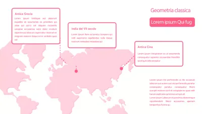 Carta del mondo in rosa ordinata