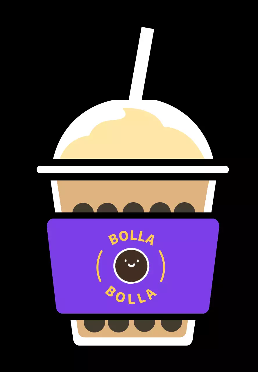 Bubble Tea Purple Cafe Ice Cup Portachiavi in acrilico