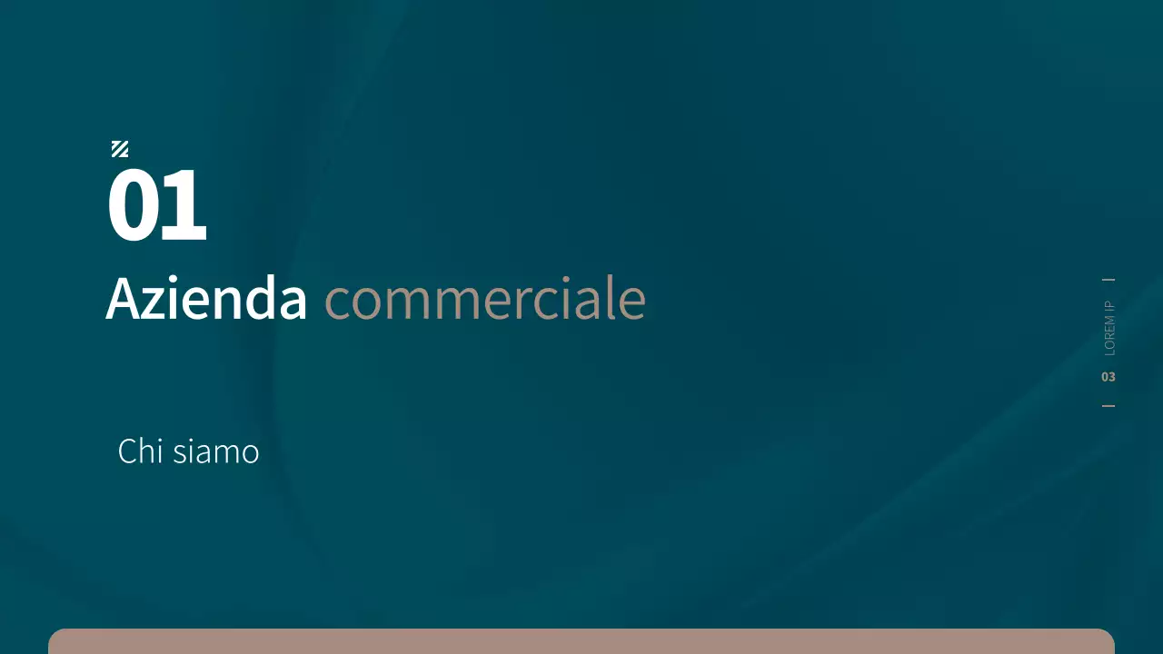 Proposta commerciale semplice in turchese e marrone