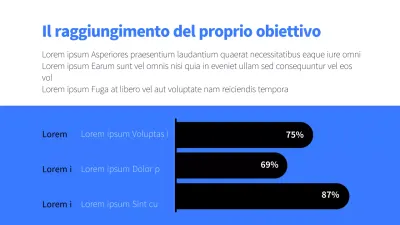 Infografica dal design grafico con un semplice concetto di blu