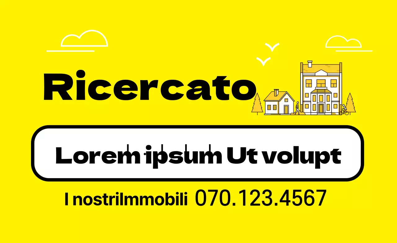 Proprietà gialla in vendita