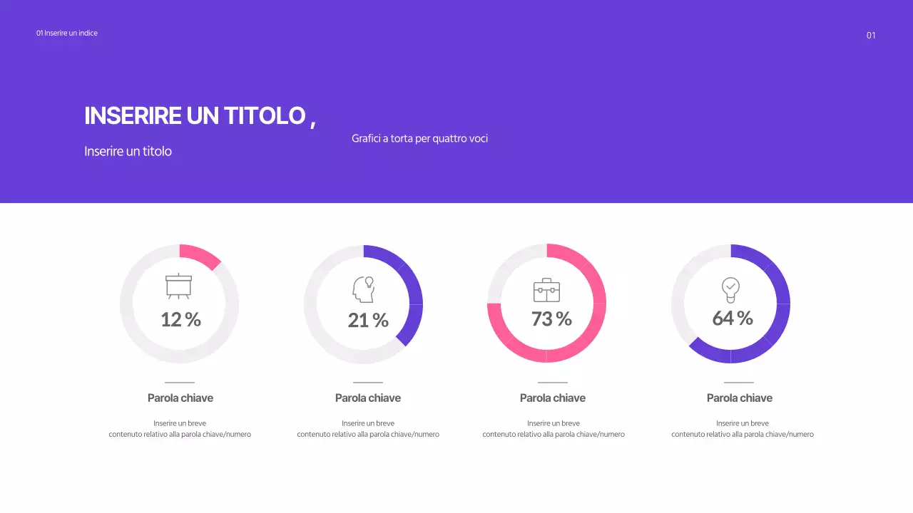 Design del grafico a torta con un concetto semplice
