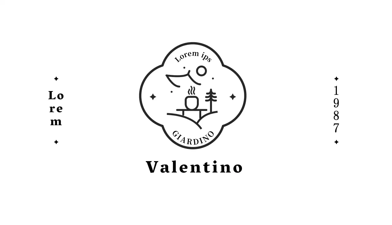 Biglietto da visita con il logo di una casa da tè coreana