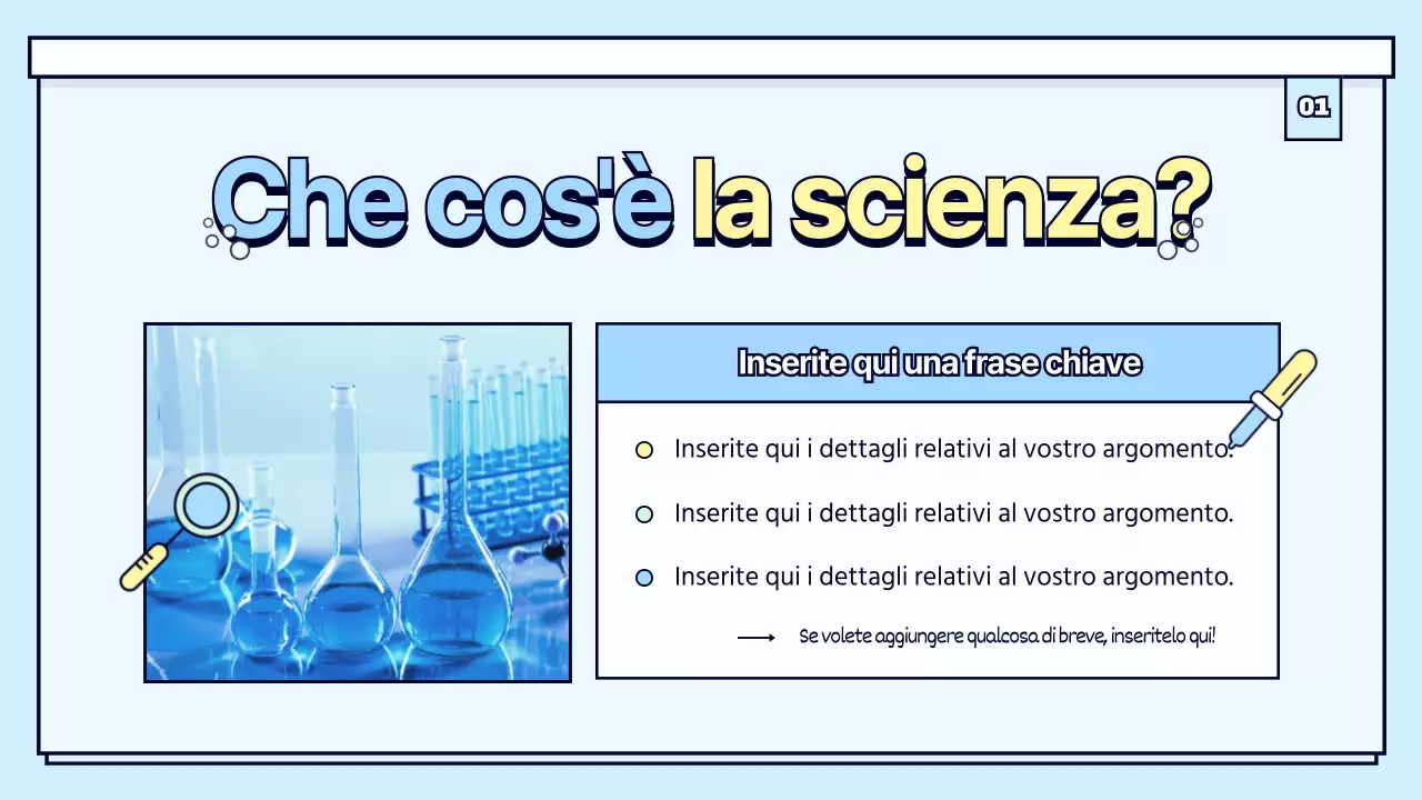 Orientamento alle lezioni di scienze