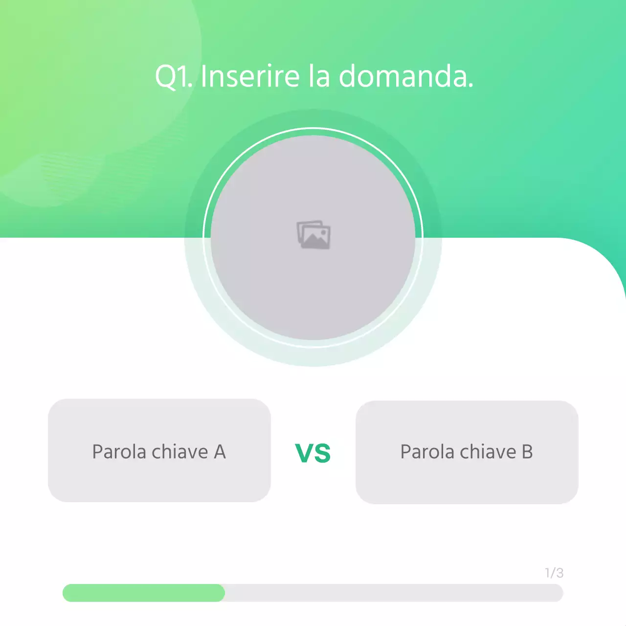 Concetto di test psicologico semplice con gradienti