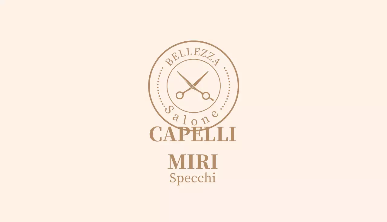 Biglietto da visita parrucchieri beige avorio