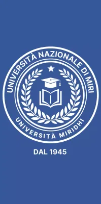 Souvenir scolastici con simboli universitari bianchi e blu