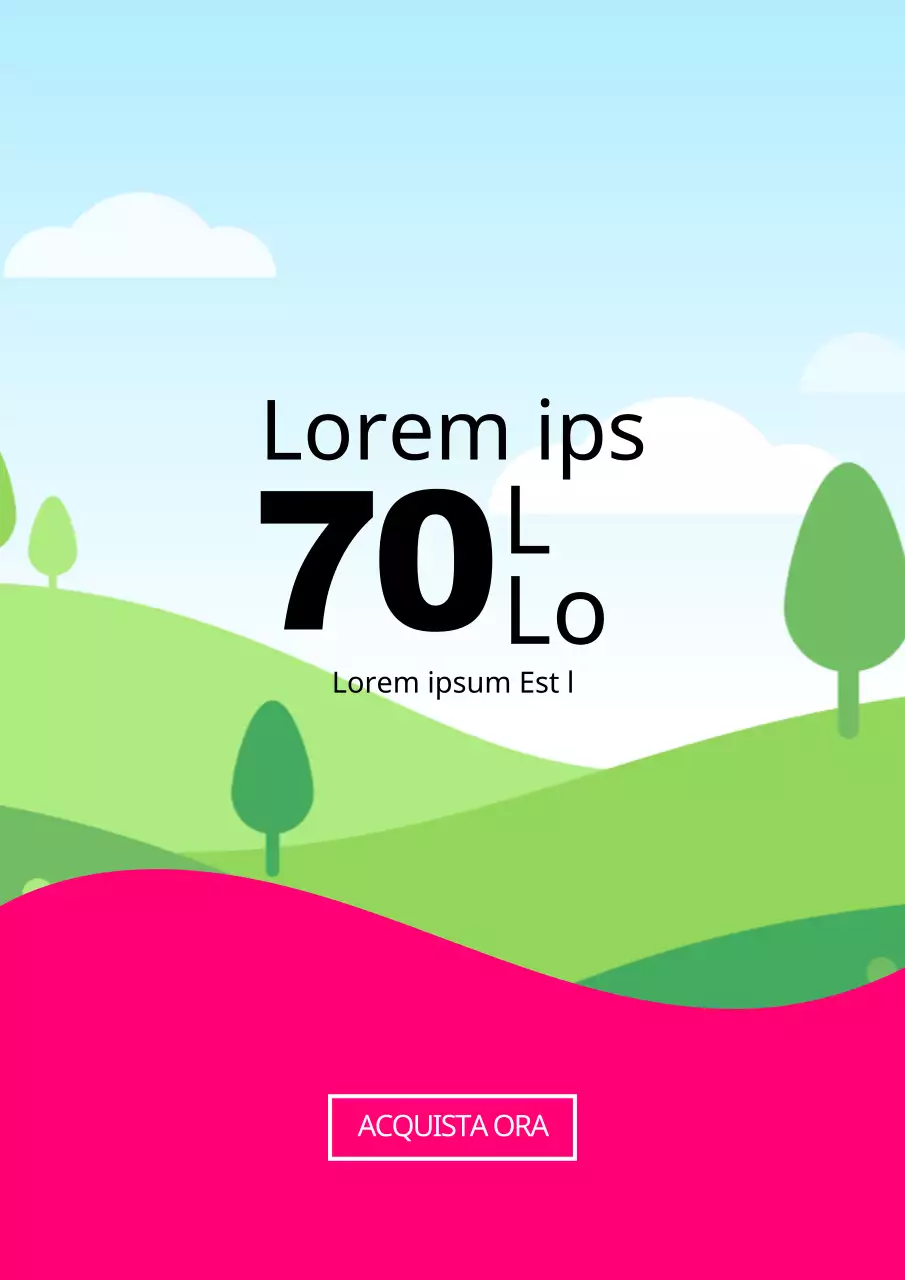 Diversi layout con foto colorate ad alta saturazione