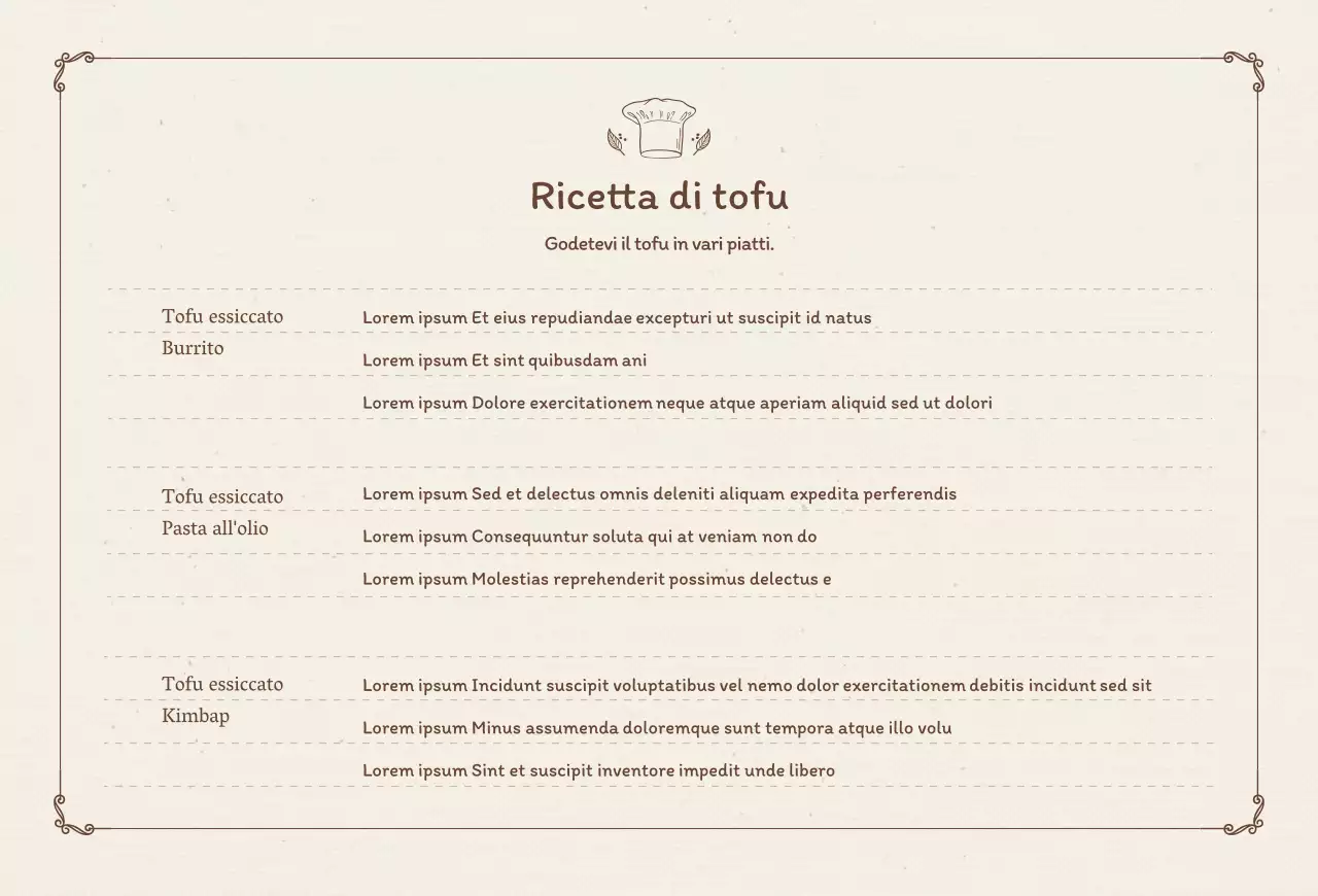 Descrivete il vostro marchio di tofu in un modo tranquillizzante