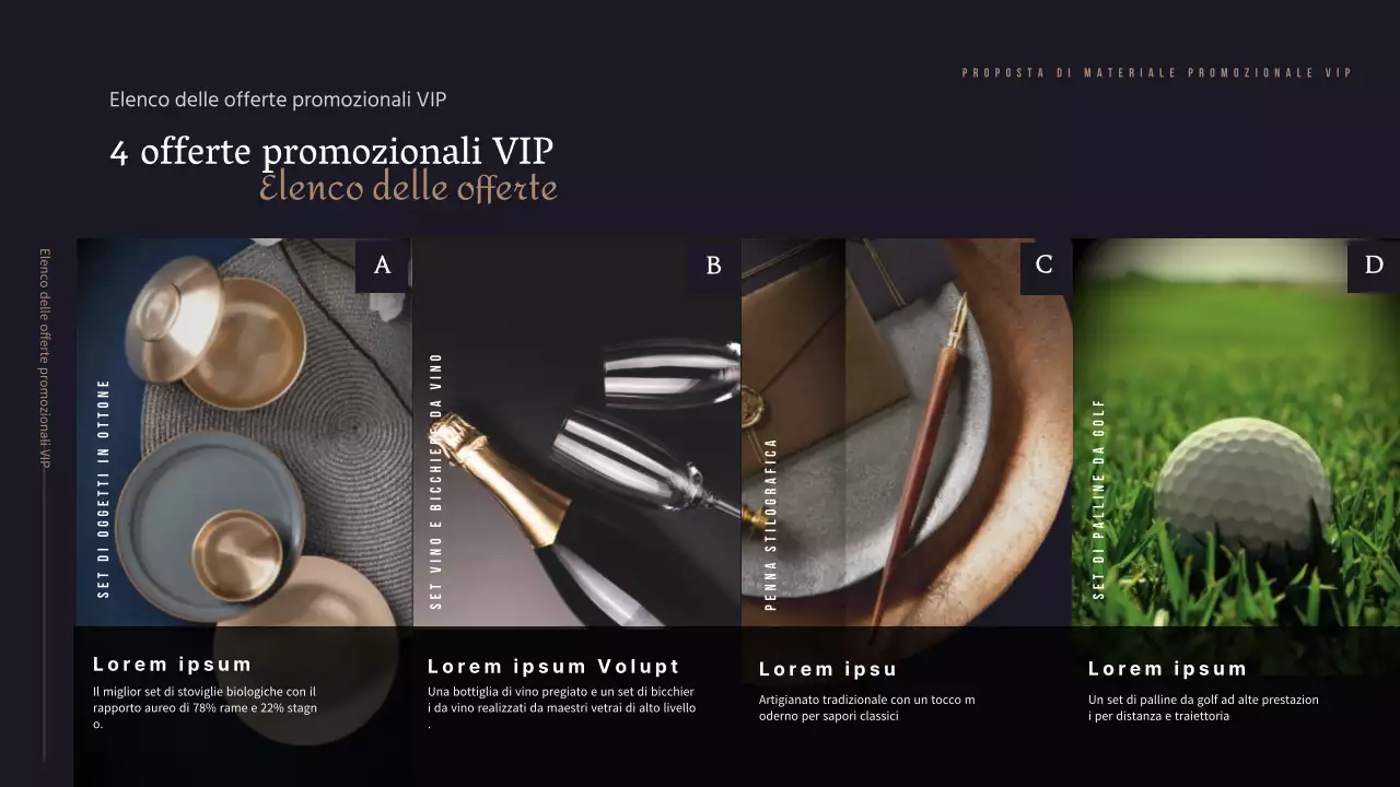 Gli accenti di colore oro e nero creano un'atmosfera lussuosa.