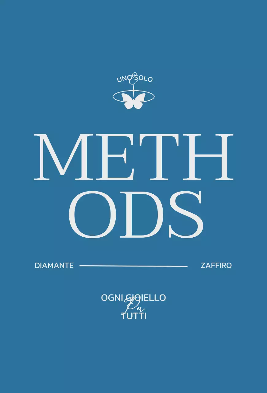 Un marchio di gioielli con un concept rilassante in blu e grigio