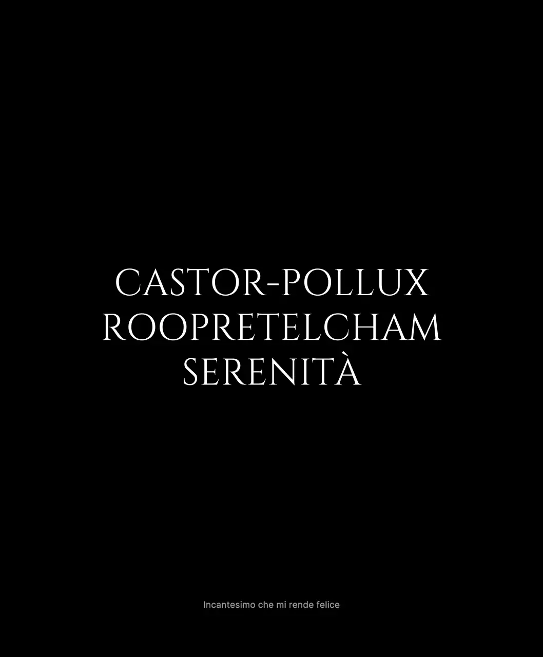 Stile di testo semplice con incantesimi di felicità in bianco e nero