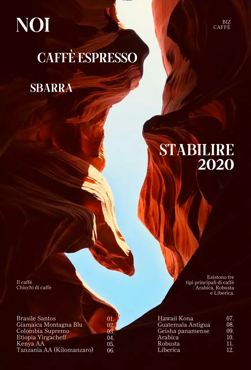 Promuovete il vostro caffè estivo con uno sfondo del Grand Canyon