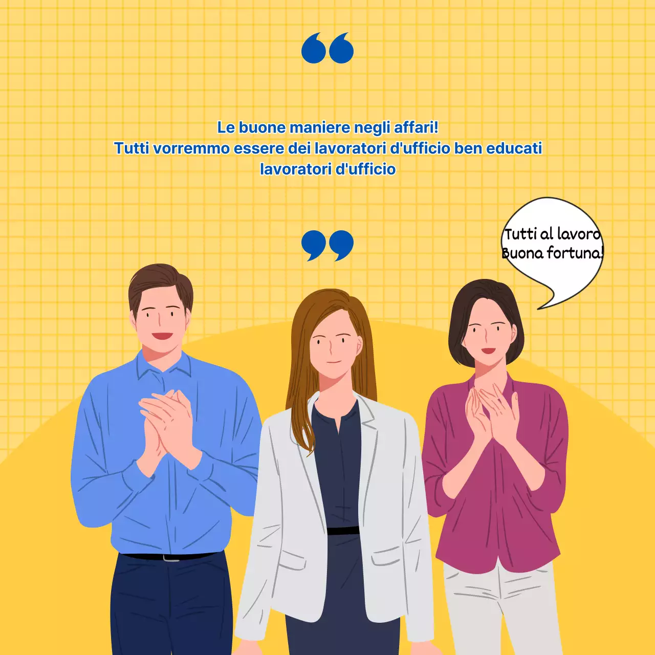 Il galateo degli affari in giallo e pulito CardNews