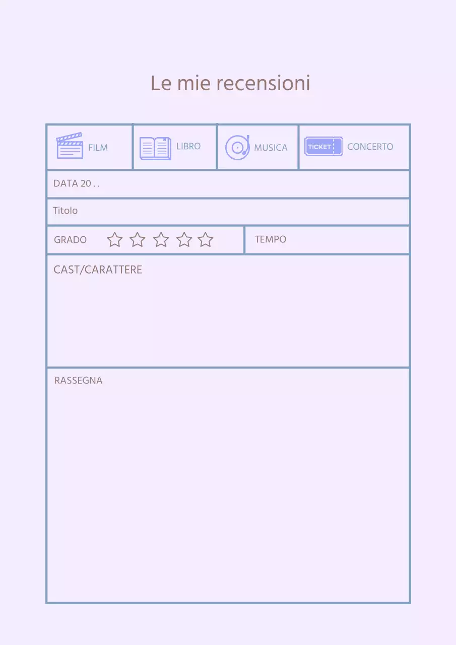 Poster dal design semplice e sentimentale in viola