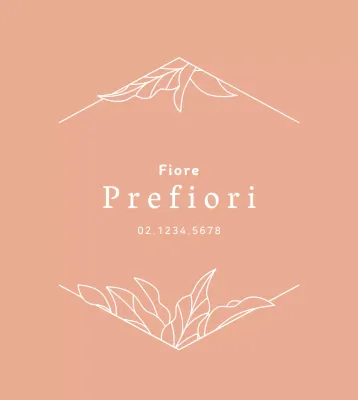 Oro rosa Lussuosa illustrazione floreale segno del fiorista